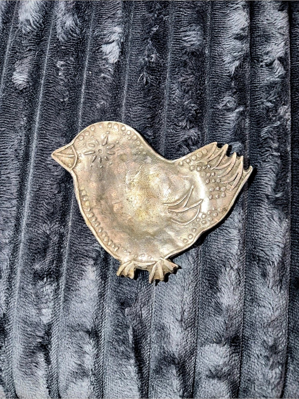 Bird dish in silver (PEWTER)
